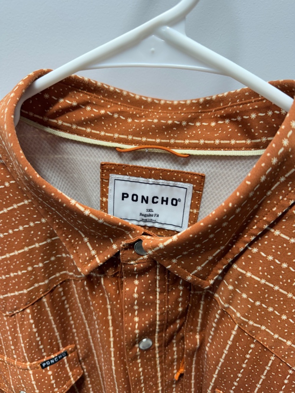 Rust Stripe Short-Sleeve Button-Up Shirt by RVCA - Picture 2 of 9